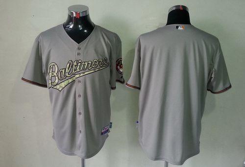 Orioles Blank Grey USMC Cool Base Stitched MLB Jersey - Click Image to Close